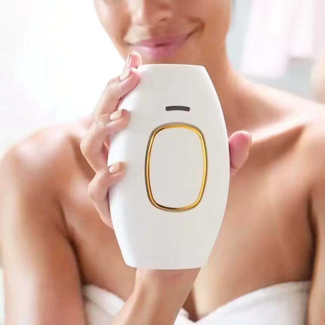 woman holding White IPL Laser Hair Remover