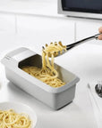 Microwave pasta heater used a plate