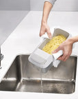 Microwave pasta heater filtering water out