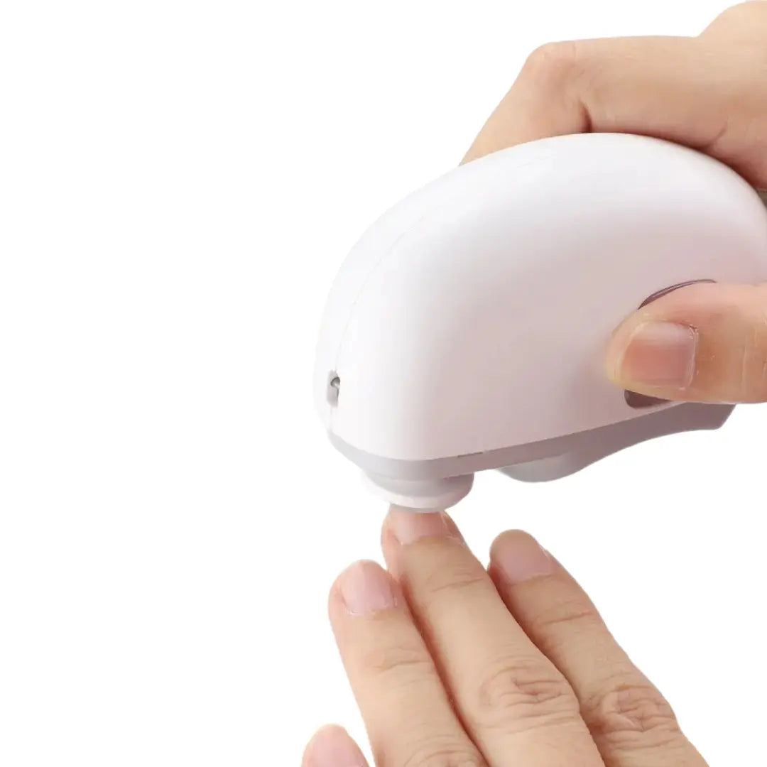 Nail filing showing product in use white color