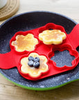 Pancake silicone mold stars with fruits