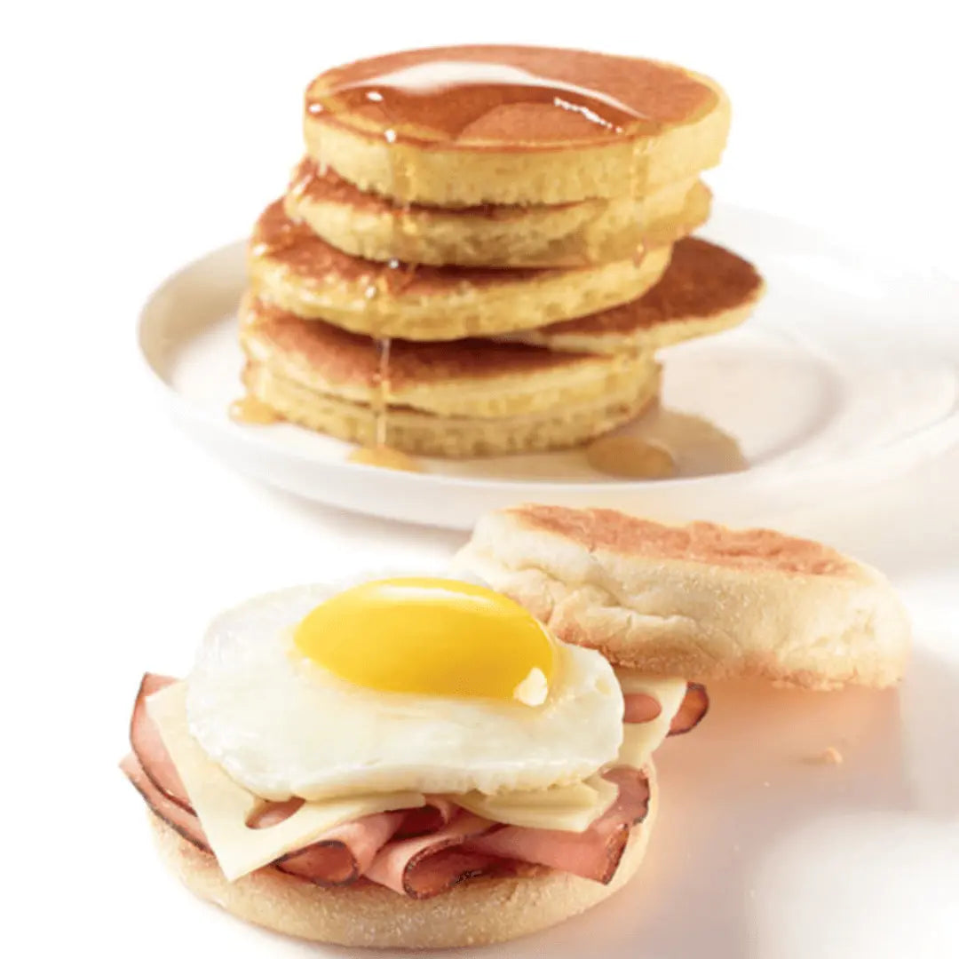 Breakfast pancakes sandwitch