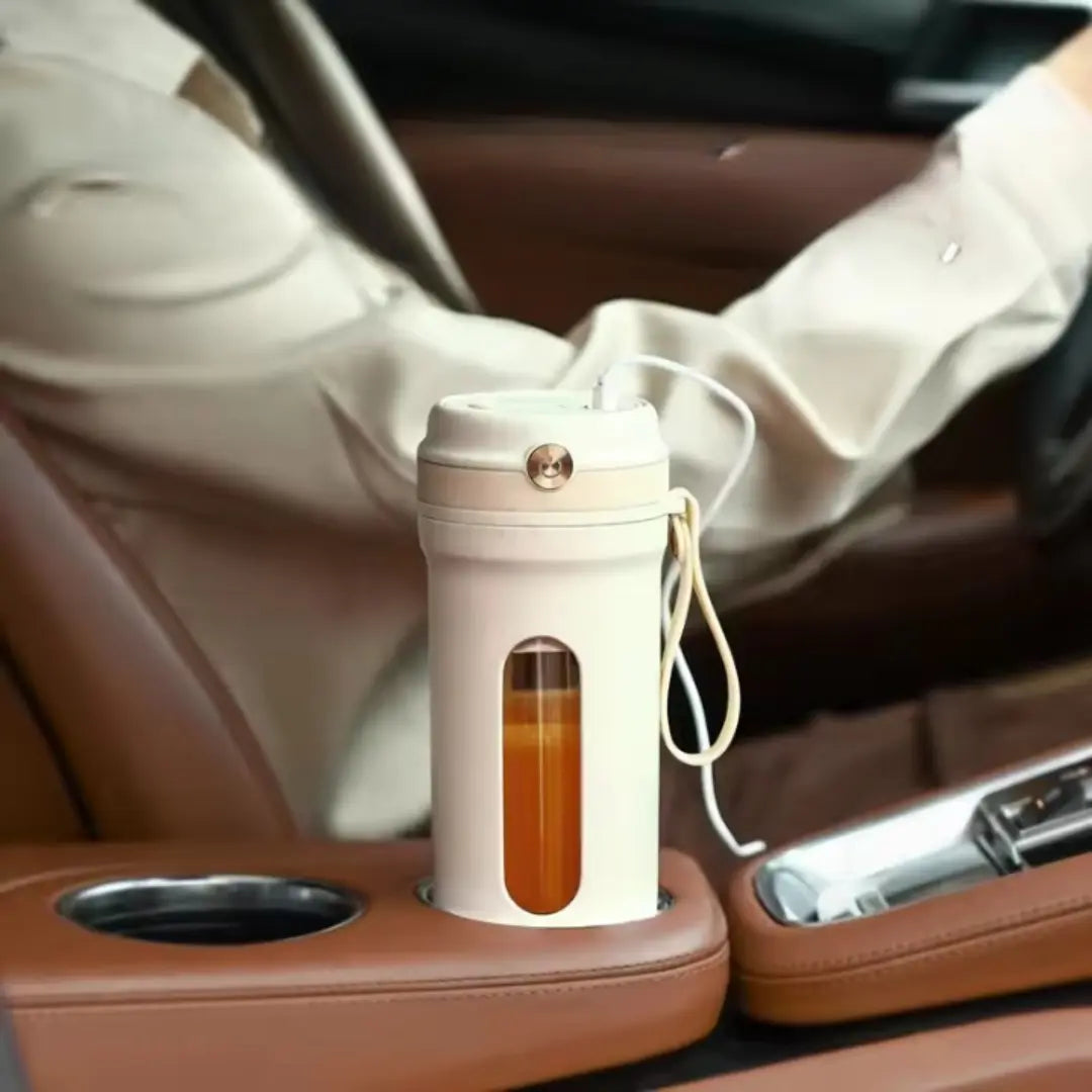Portable Blender Pro Recharging in a car